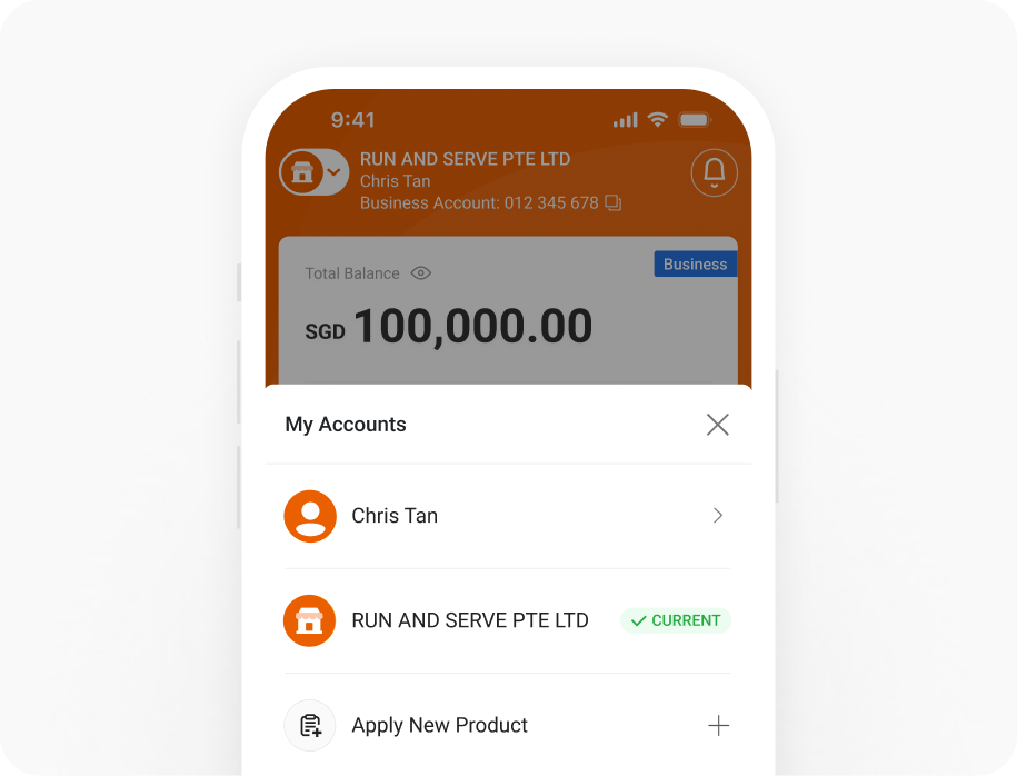 One app for your personal and business banking