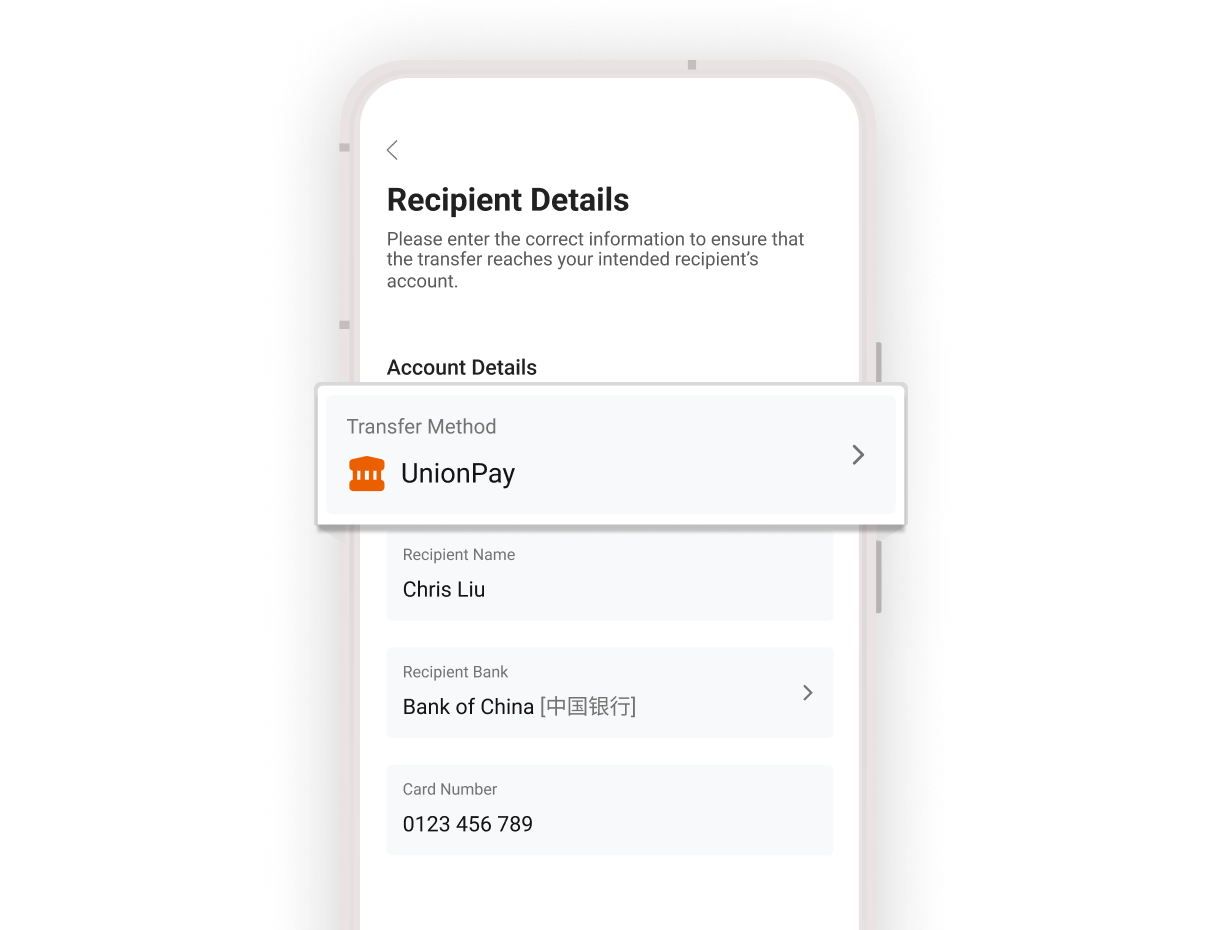 Make overseas transfers easily