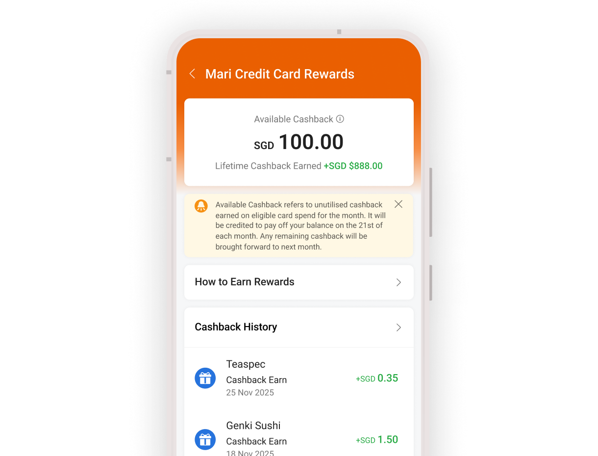 1.7% Unlimited Cashback on local card spend