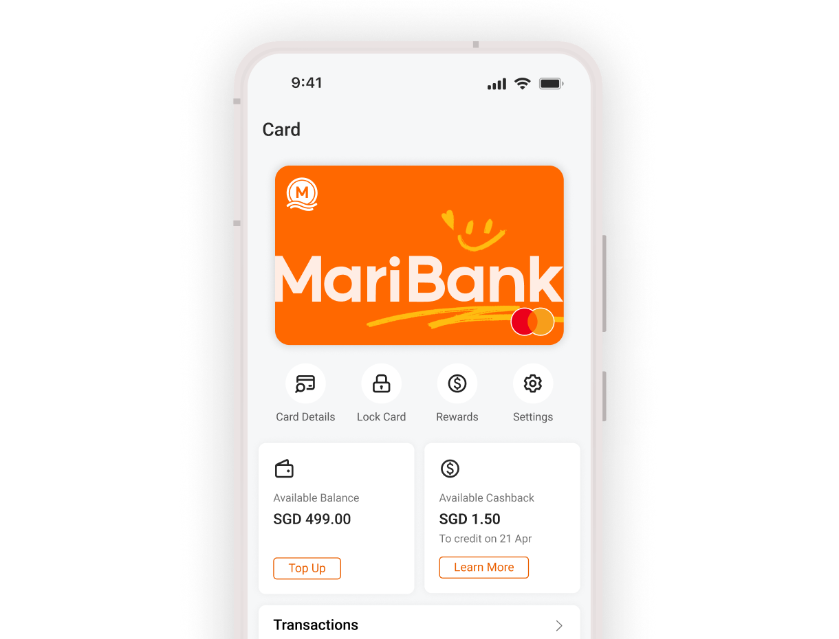 Unlimited Cashback with Mari Debit Card